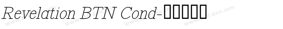 Revelation BTN Cond字体转换